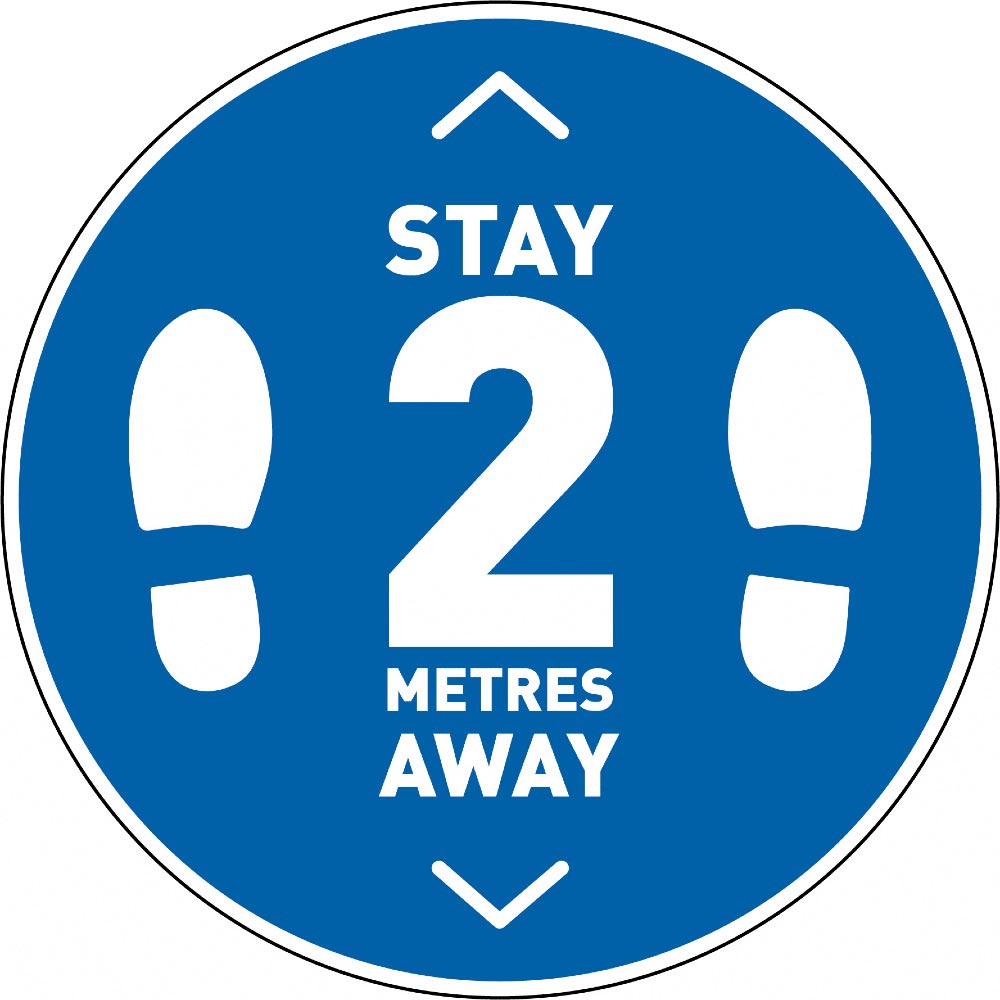 Social distancing floor stickers Exterior grade Signbox